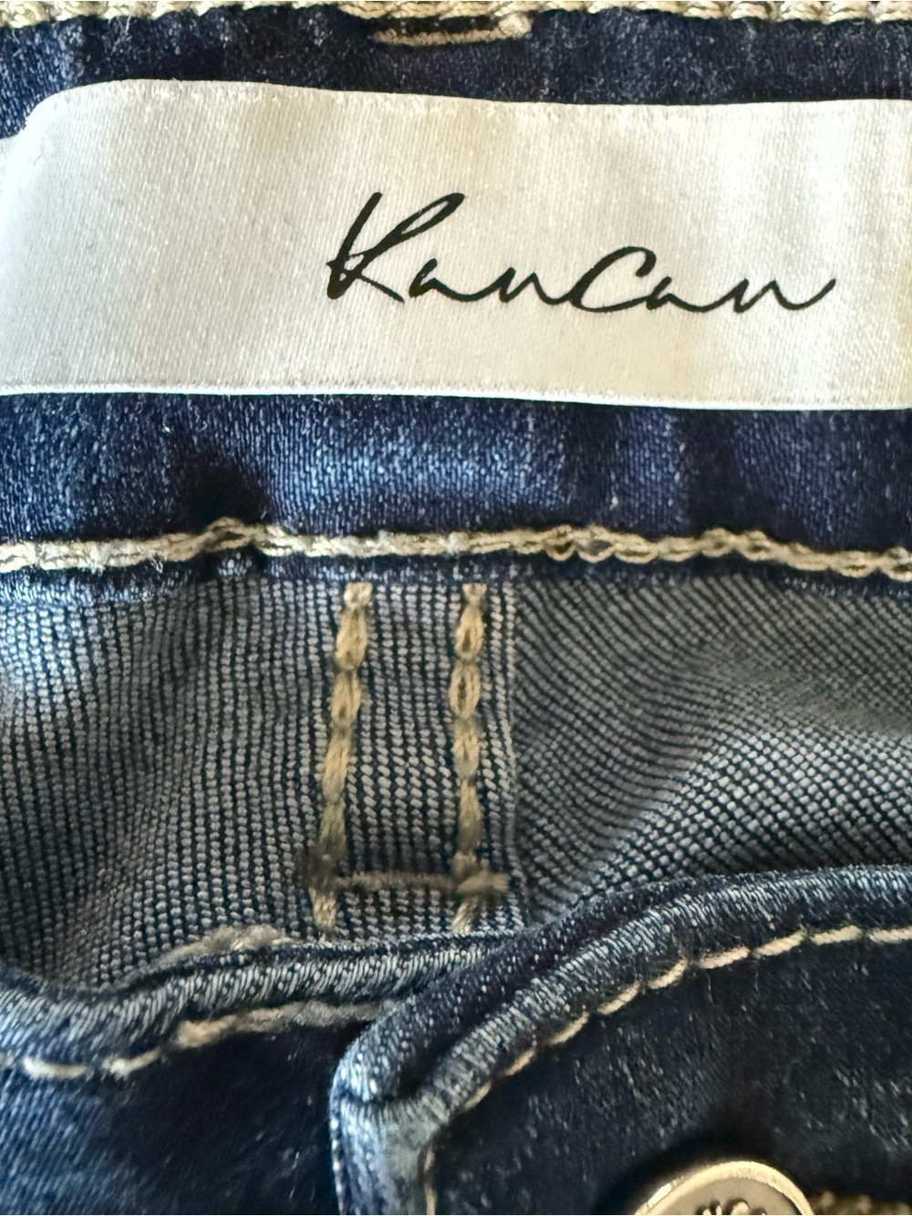 KANCAN Low Rise Ankle Skinny Jeans Frayed Hem Zipper Detail Stretch Size 25 - Picture 9 of 14